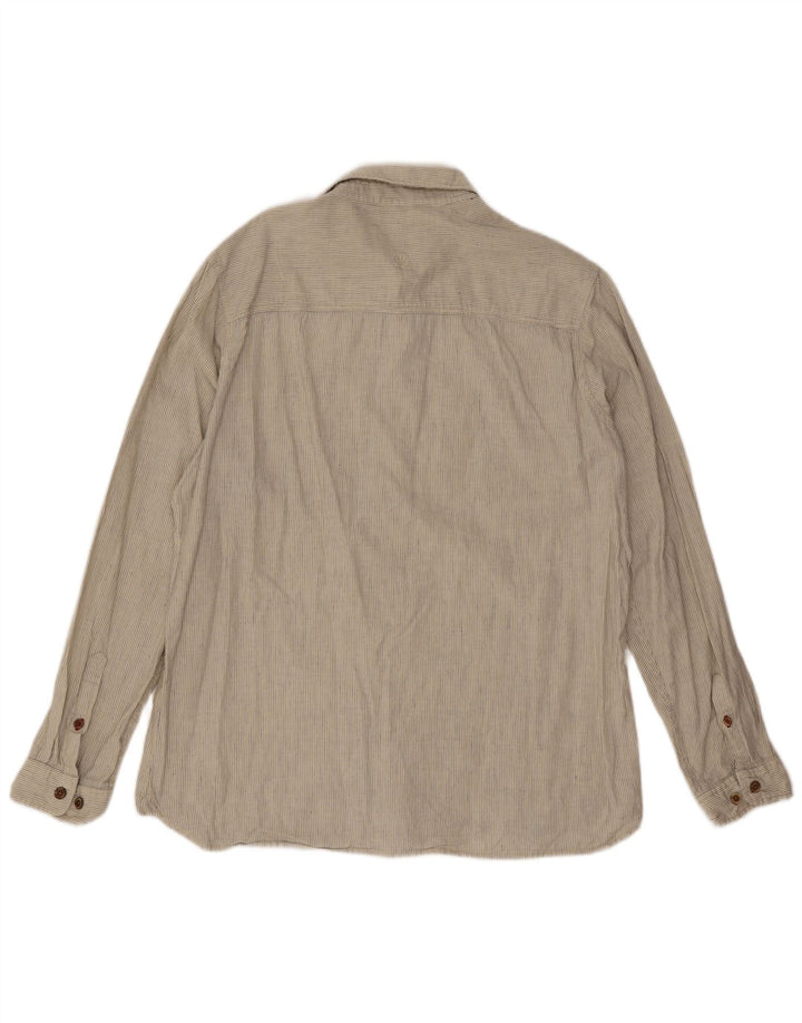 Camicia da uomo Fat Face Grande lino gessato beige