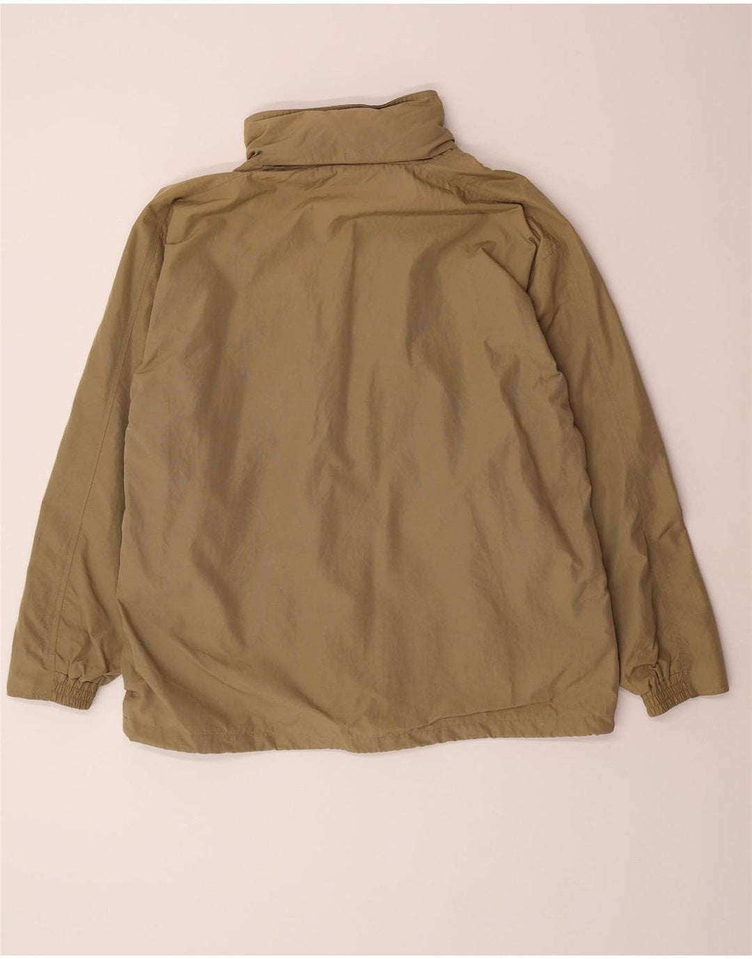 DIADORA Mens Hooded Rain Jacket UK 38 Medium Beige Polyamide