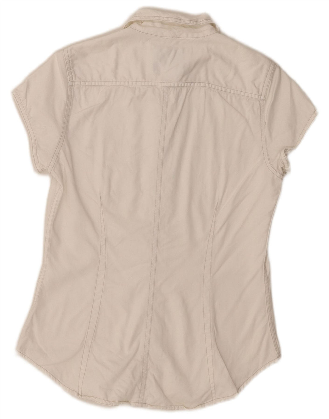 Camicia in denim a maniche corte da donna Levi's UK 12 Cotone bianco medio