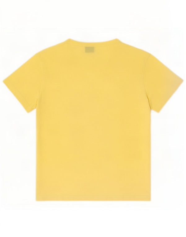Maglietta grafica da donna Lee Top UK 12 cotone giallo medio