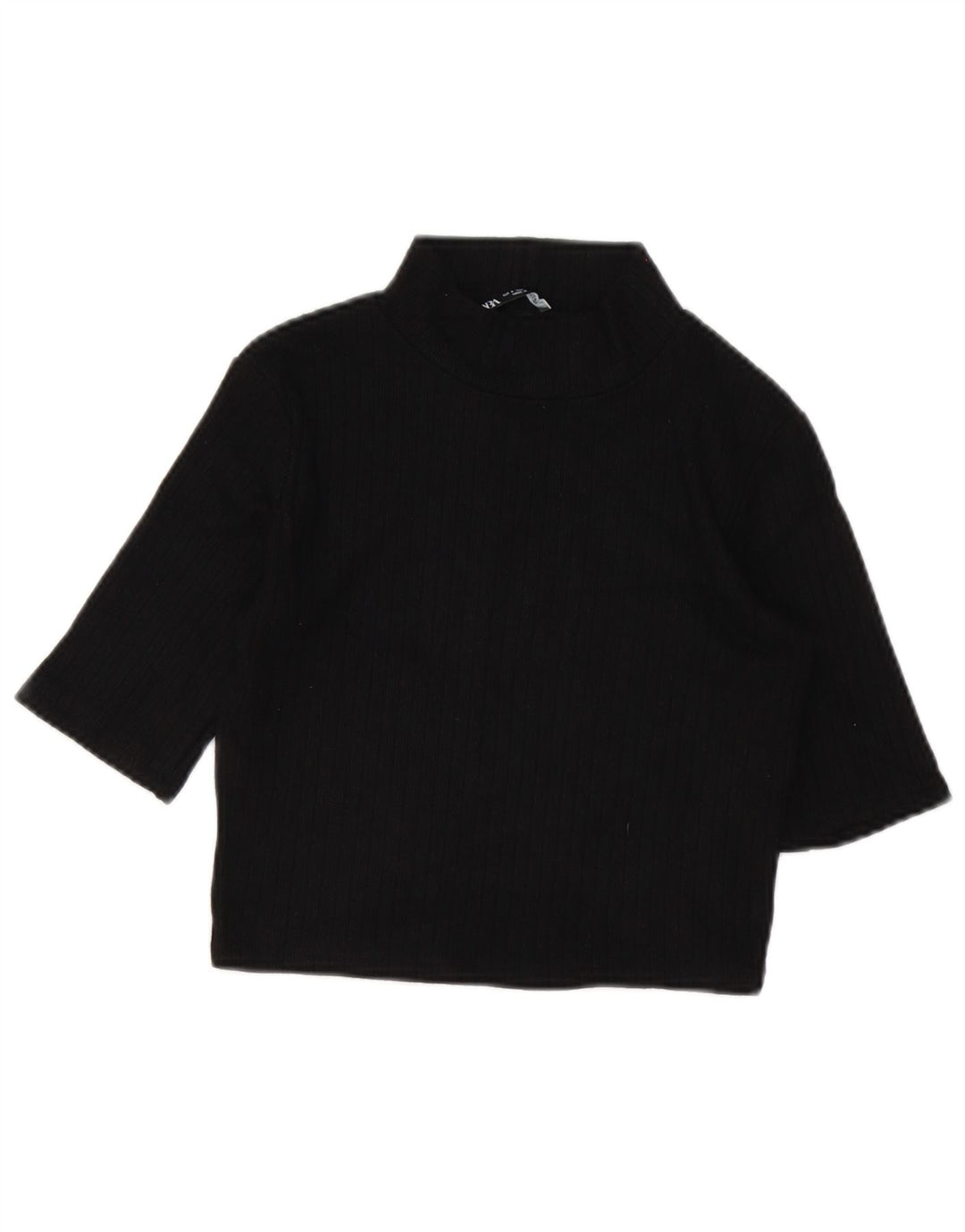 Top corto in camicetta corta da donna Zara UK 10 piccolo nero