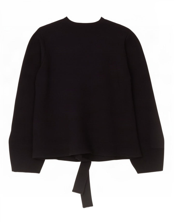 Maglione cardigan da donna Zara UK 10 piccolo nero in poliammide