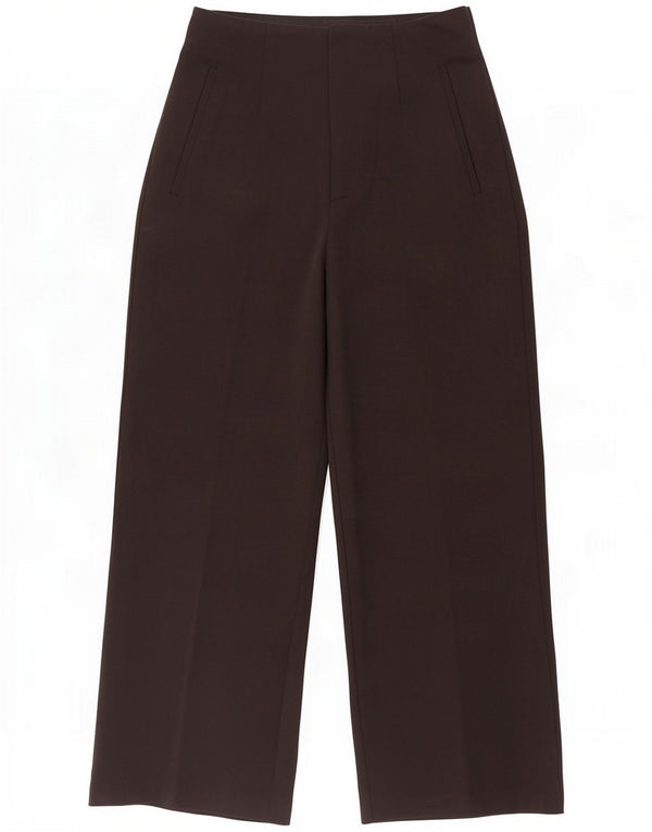 Zara Womens High Waist Wide Leg Casual Trousers Small W26 L25 Black