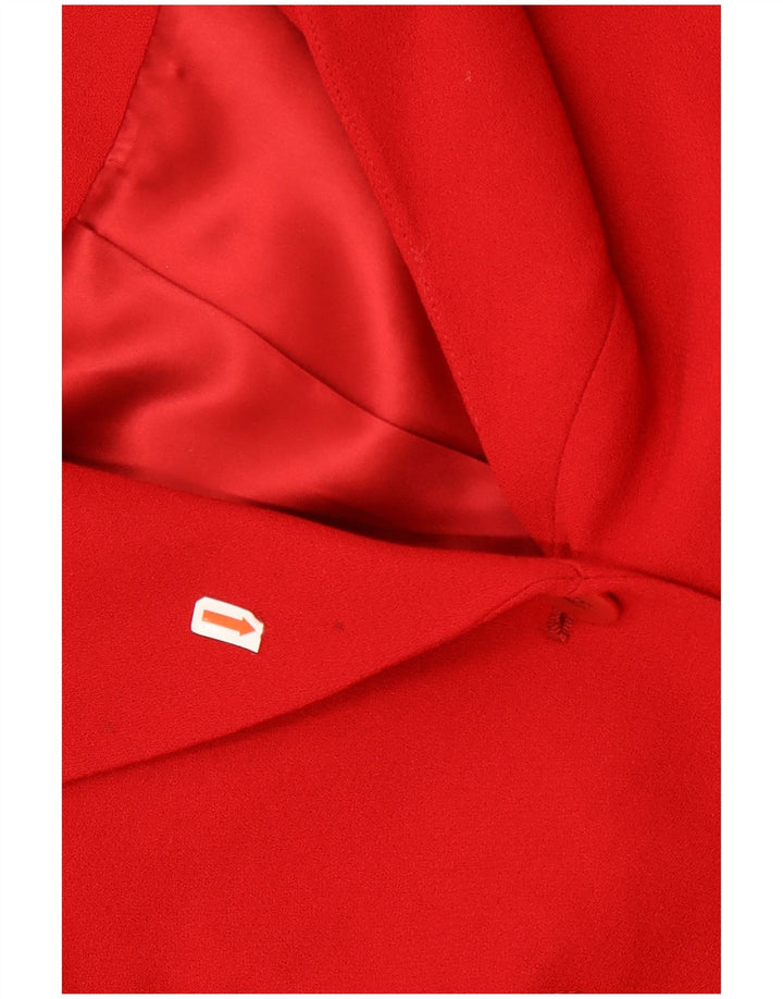 Giacca blazer a 3 bottoni da donna Karen Millen UK 12 lana rossa media