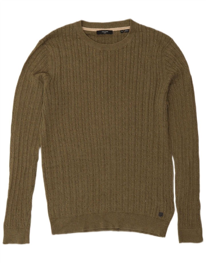 Maglione maglione girocollo da uomo Jack & Jones piccolo color kaki