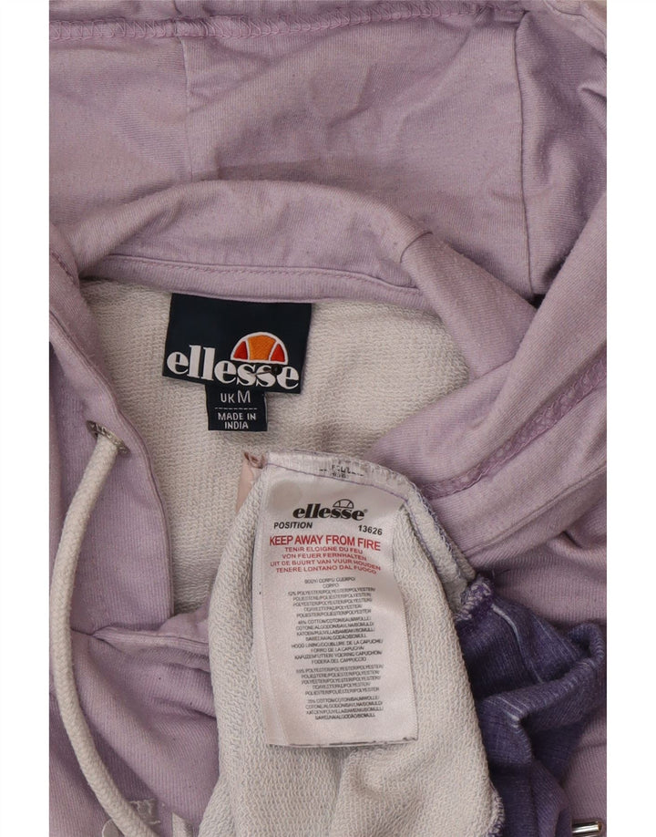 Felpa con cappuccio grafica da uomo Ellesse, poliestere medio viola tie-dye