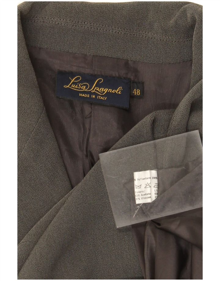 Giacca blazer a 2 bottoni lunga da donna Luisa Spagnoli IT 48 XL Acetato grigio