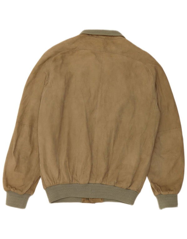 Giubbotto bomber in pelle scamosciata da uomo VINTAGE IT 48 Beige medio