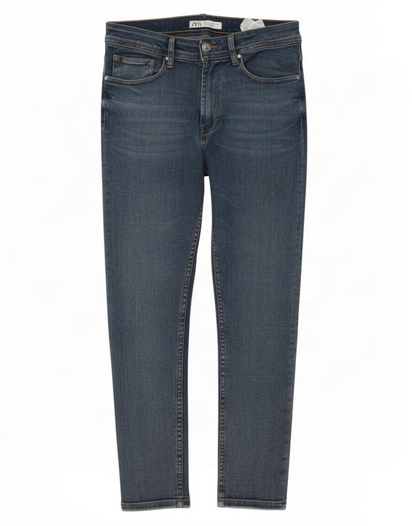 Jeans skinny da uomo Zara EU 42 Large W32 L29 Cotone blu