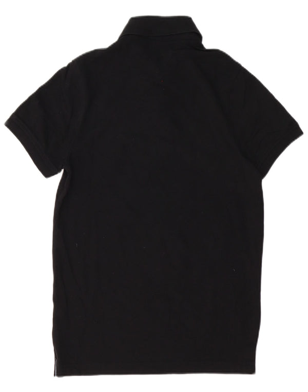 Polo slim fit da uomo Tommy Hilfiger XS in cotone nero