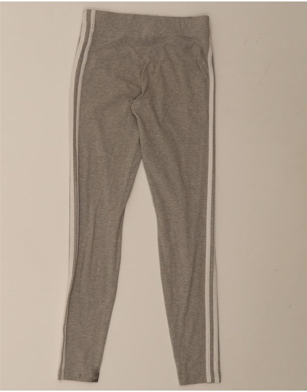 Leggings Adidas Bambina 13-14 Anni Cotone Grigio