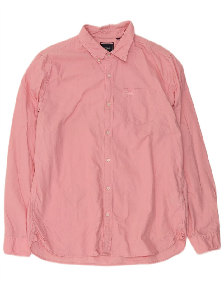 Camicia da uomo Superdry XL in cotone rosa