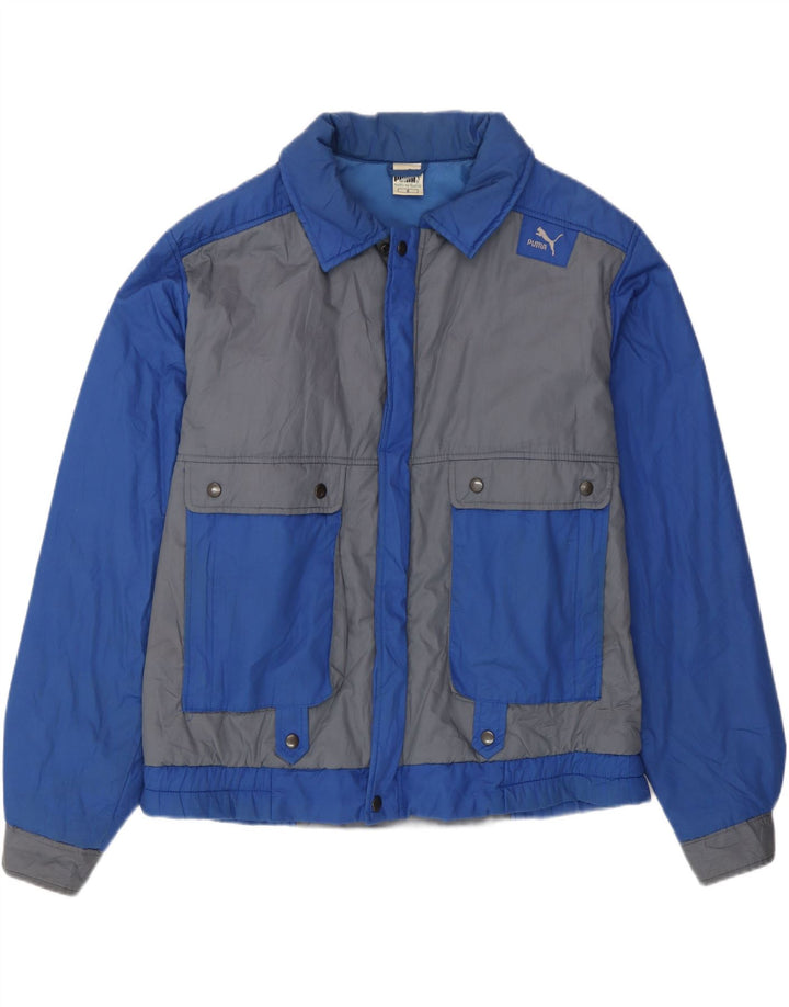 Giacca a vento da uomo Puma UK 40 Large Blu in poliestere color block