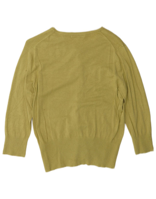 Maglione cardigan con maniche a 3/4 da donna Marks & Spencer UK 14 Verde medio