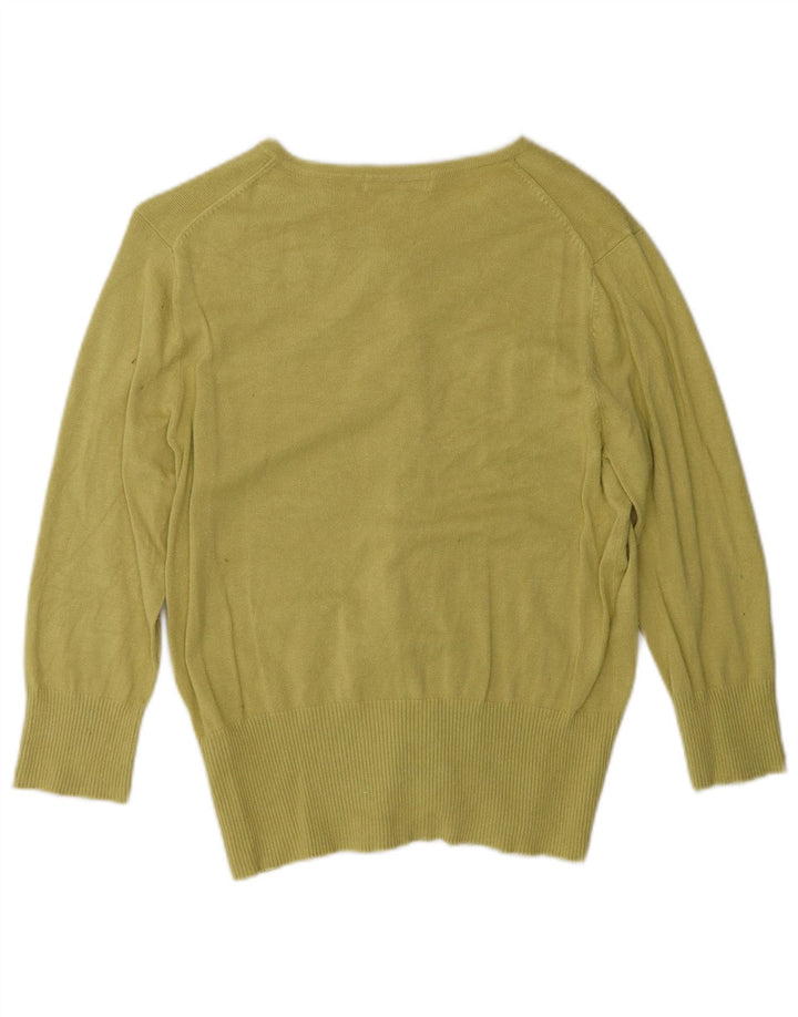 Maglione cardigan con maniche a 3/4 da donna Marks & Spencer UK 14 Verde medio
