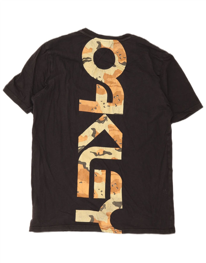 T-shirt grafica da uomo Oakley Top piccola in cotone nero