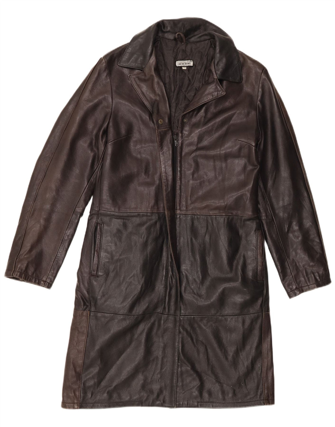 Cappotto in Pelle Donna Coconuda IT 46 Large Pelle Marrone