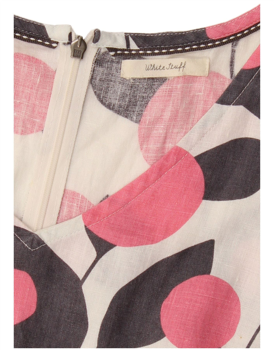 Abito a trapezio senza maniche da donna White Stuff UK 12 Medio bianco floreale