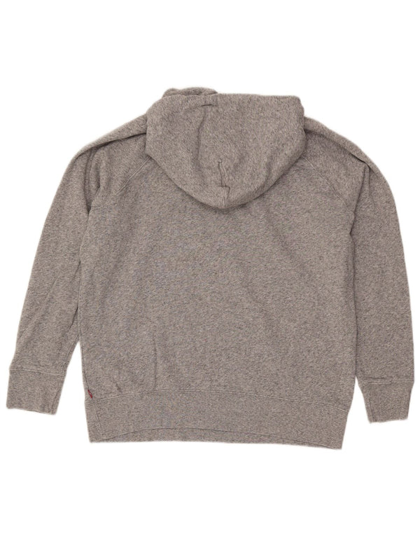 Maglione con cappuccio grafico oversize da donna LEVI'S UK 10 piccolo grigio chiazzato