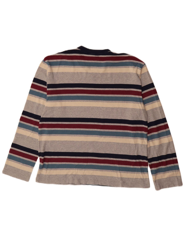Fila Maglia da uomo a maniche lunghe XL in cotone a righe multicolore