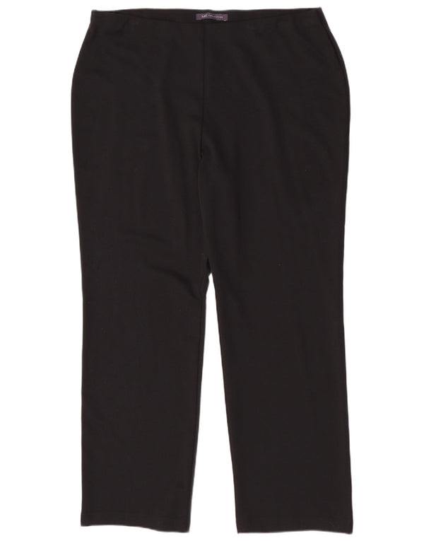 Pantaloni casual da donna Marks & Spencer UK 16 Large W34 L28 Viscosa nera