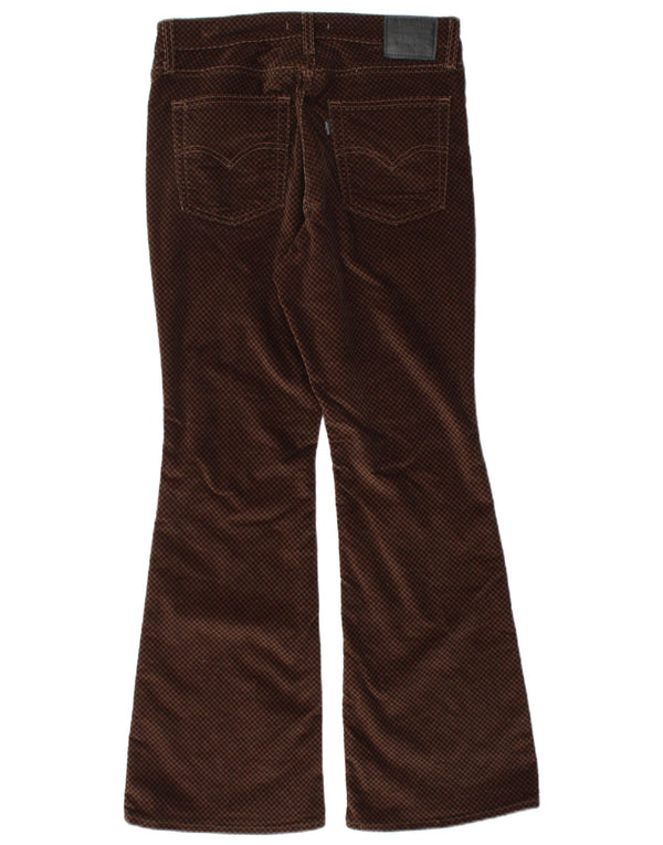 Pantaloni casual da donna in velluto svasato 726 Levi's W29 L29 pied de poule marroni