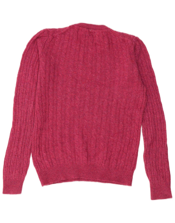 Maglione maglione girocollo da donna Jack Wills UK 12 Borgogna medio