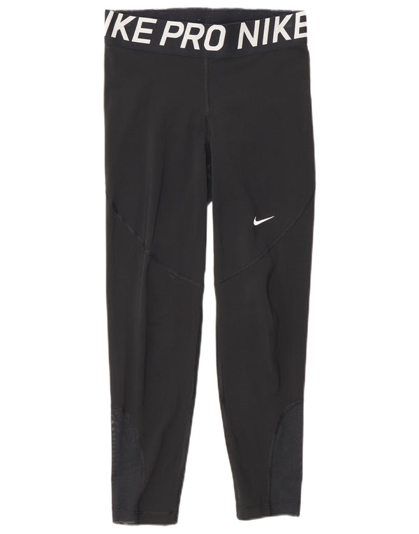 Leggings grafici da donna Nike piccoli sportivi in poliestere nero
