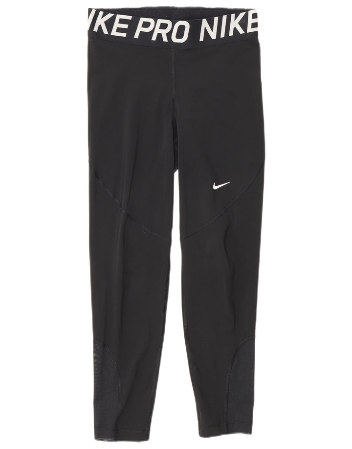Leggings grafici da donna Nike piccoli sportivi in poliestere nero