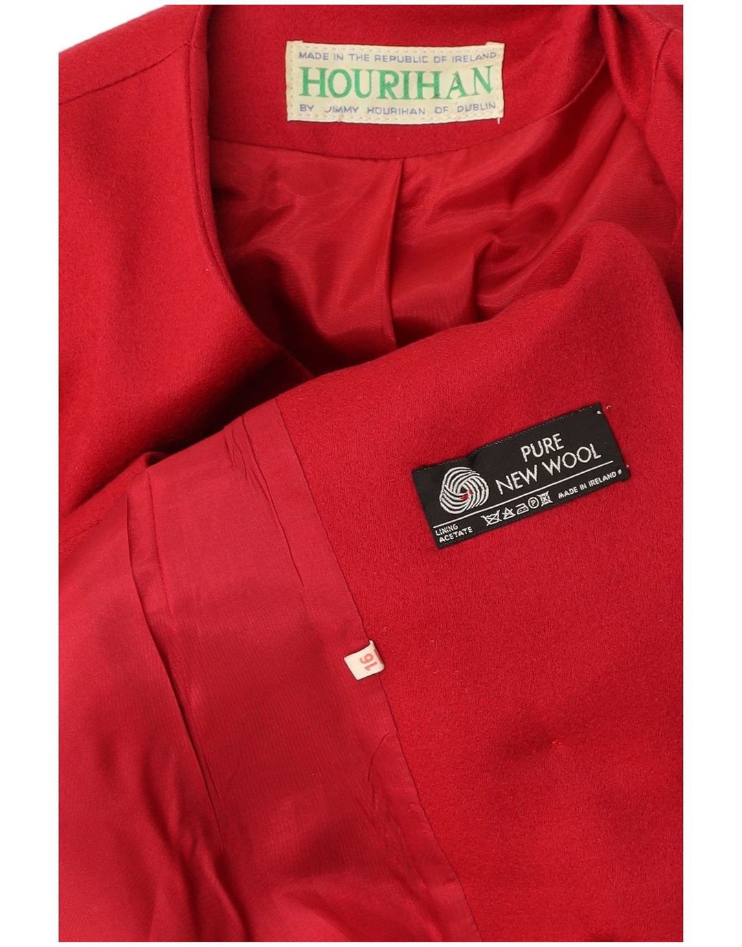 JIMMY Hourihan giacca blazer doppiopetto da donna UK 16 grande bordeaux