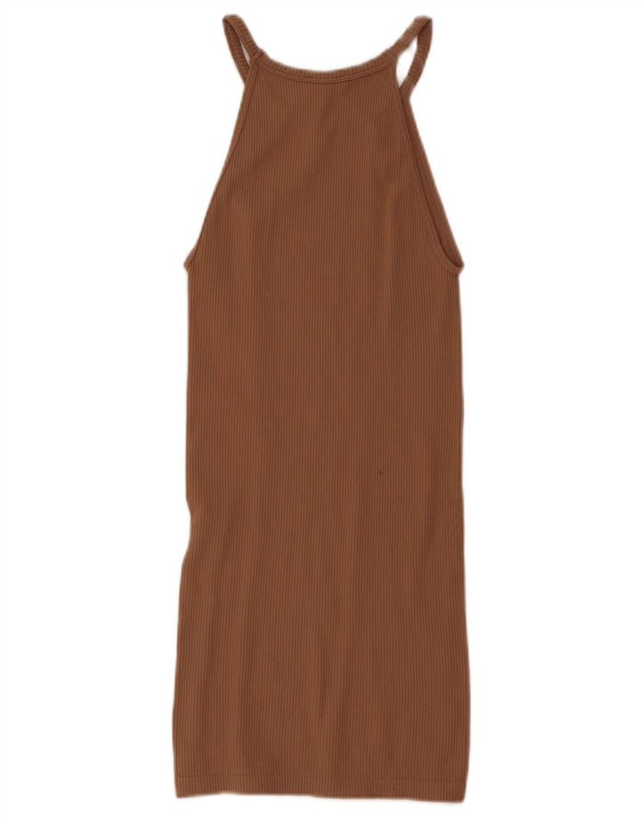 Mini abito Halter da donna Zara UK 4 XS Marrone
