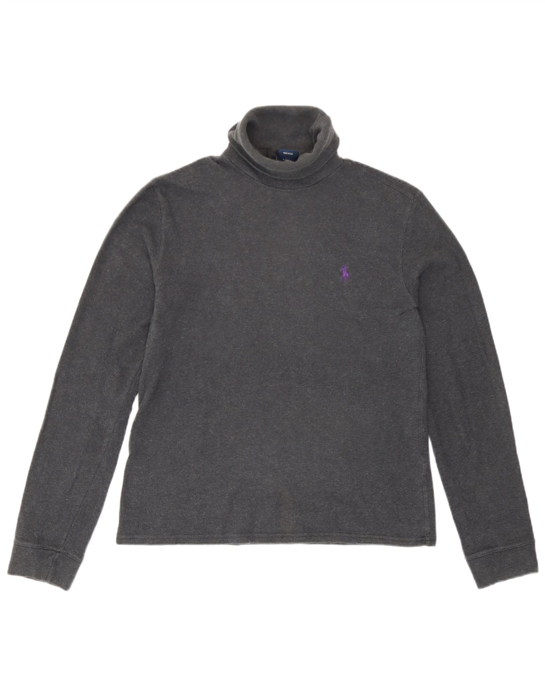 Top da donna a maniche lunghe Ralph Lauren UK 14 grande cotone grigio