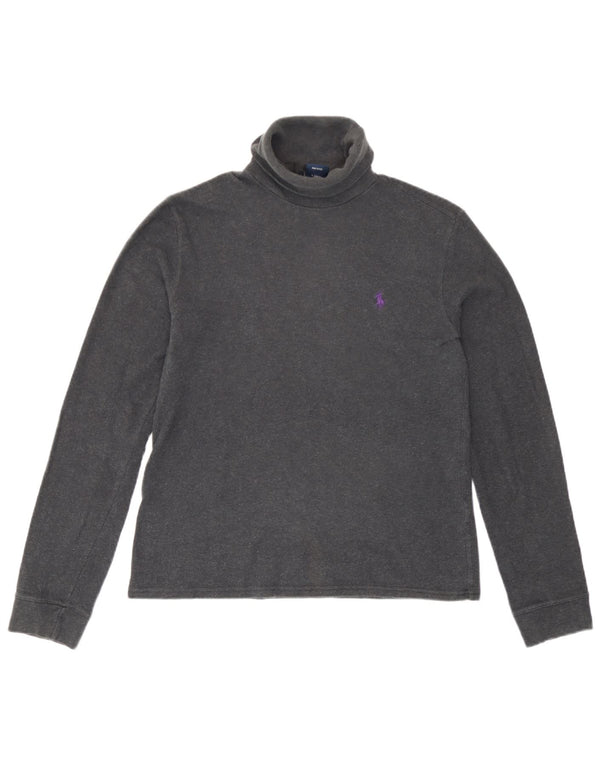 Ralph Lauren Womens Top Long Sleeve UK 14 Large Grey Cotton