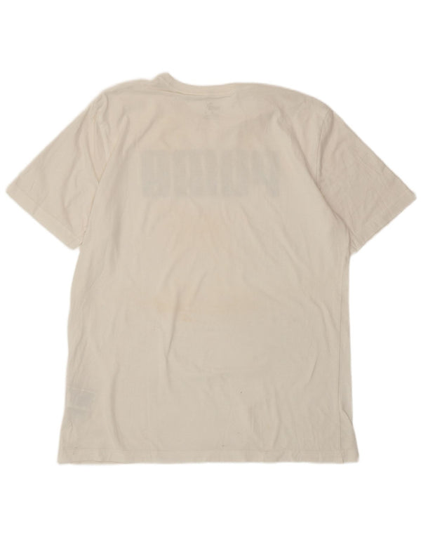 T-shirt grafica da uomo PUMA Top in cotone bianco medio