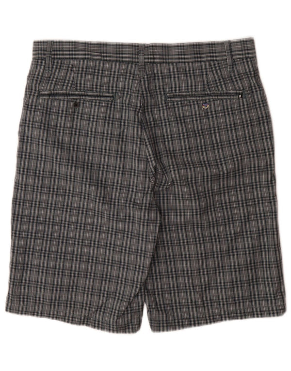 Pantaloncini chino da uomo Hurley W32 in cotone a quadri blu medio