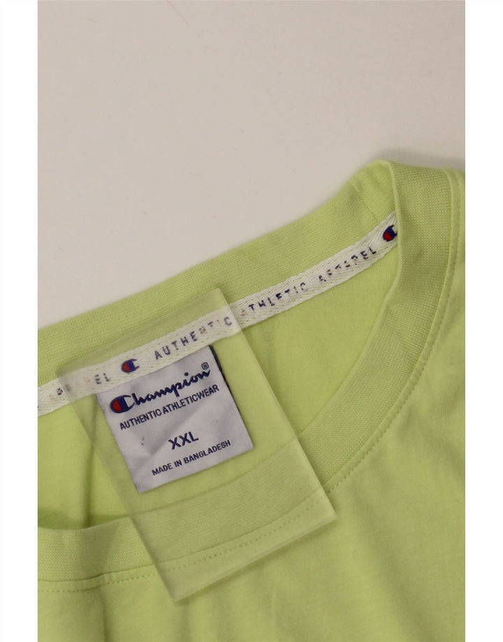 T-shirt grafica da uomo CHAMPION Top 2XL cotone verde