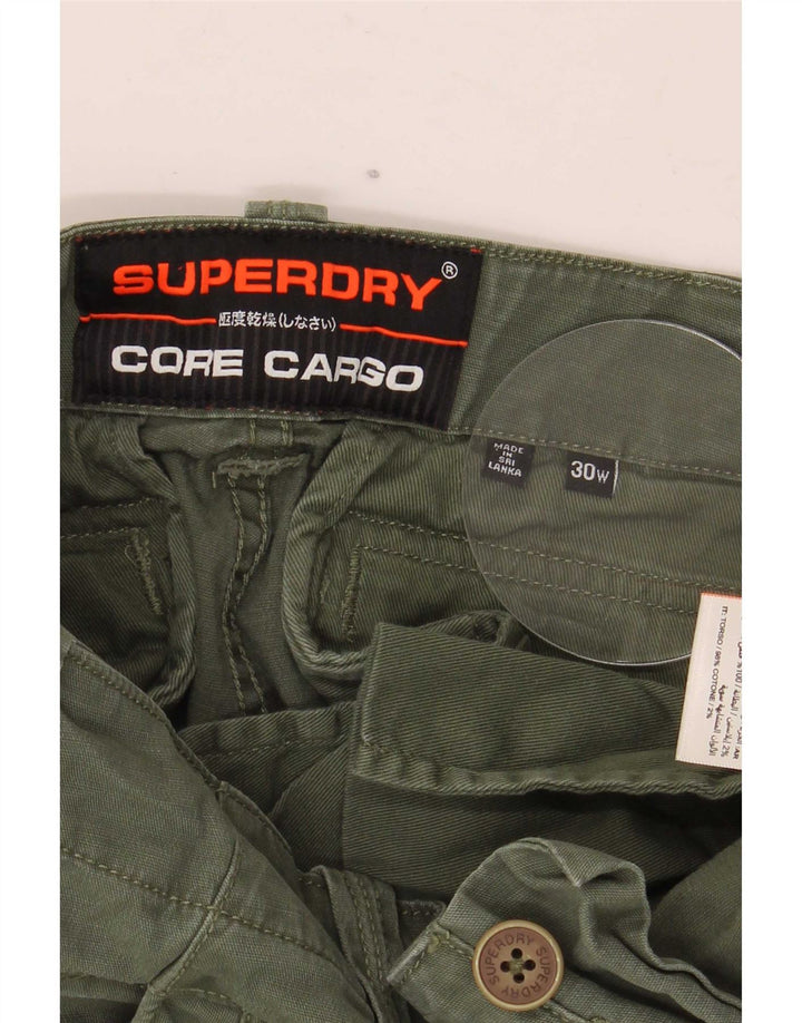 Pantaloncini cargo da uomo Superdry W30 cotone verde medio