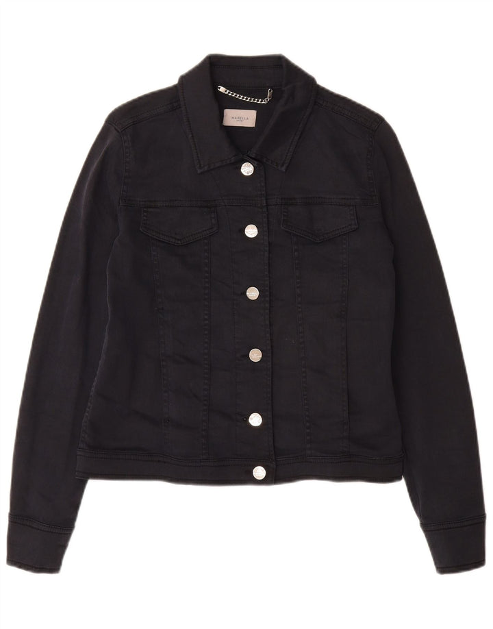 Giacca di jeans da donna MARELLA UK 10 piccola blu navy