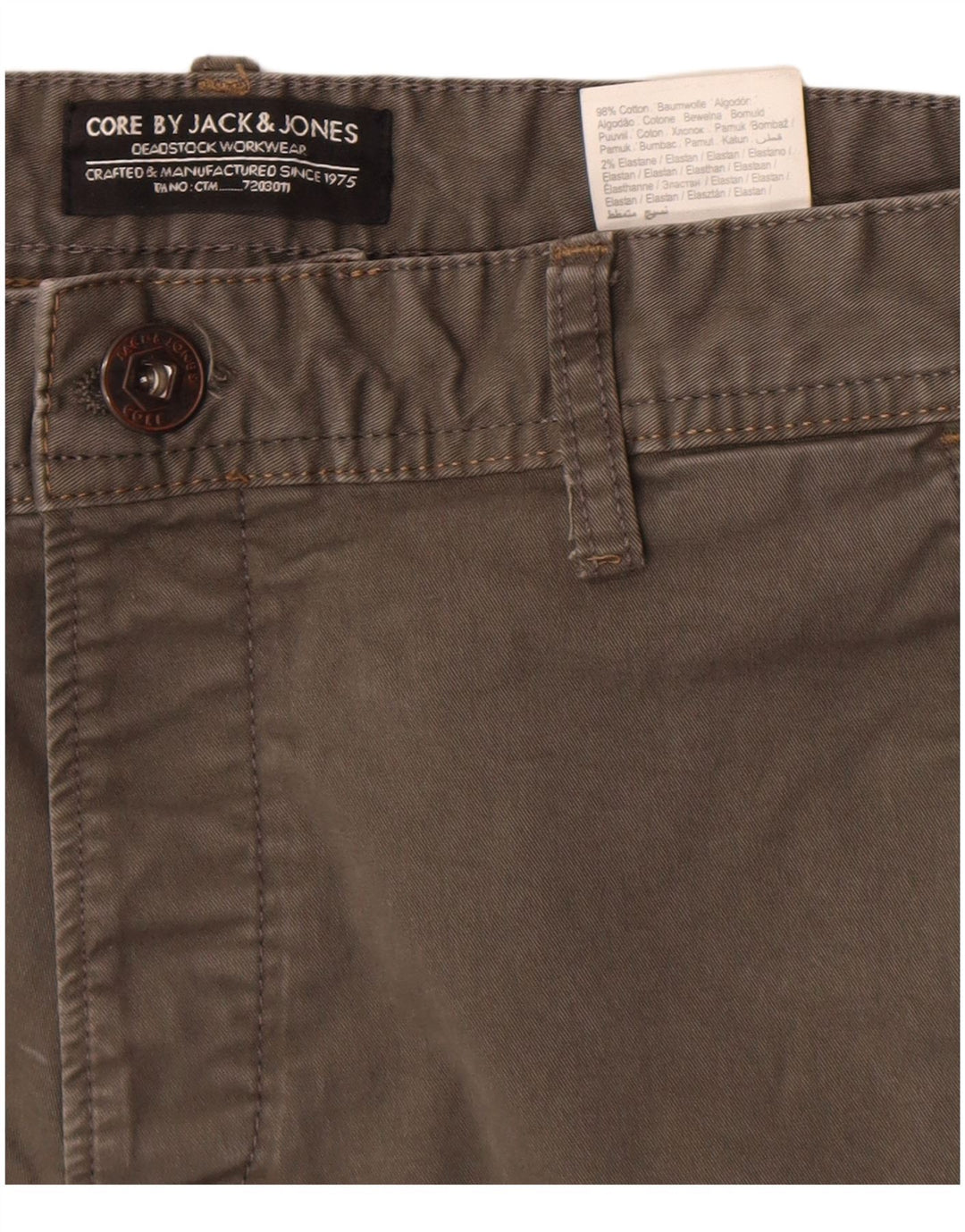 Pantaloncini chino da uomo Jack & Jones W34 grandi in cotone verde