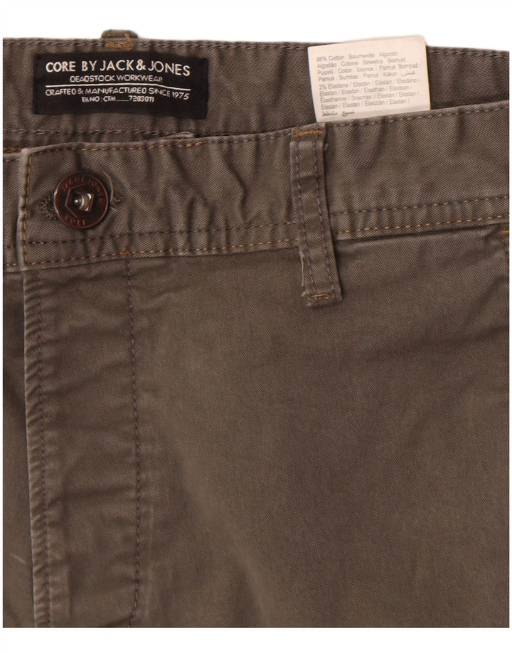 Pantaloncini chino da uomo Jack & Jones W34 grandi in cotone verde