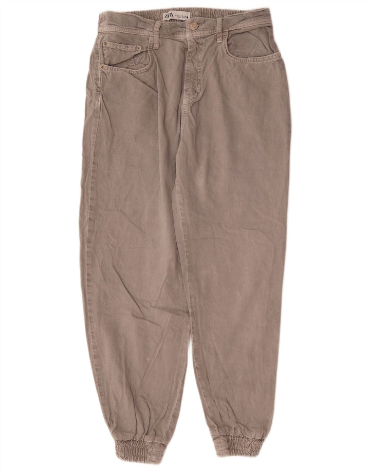 Jeans da jogging affusolati da donna Zara medi W28 L26 cotone grigio