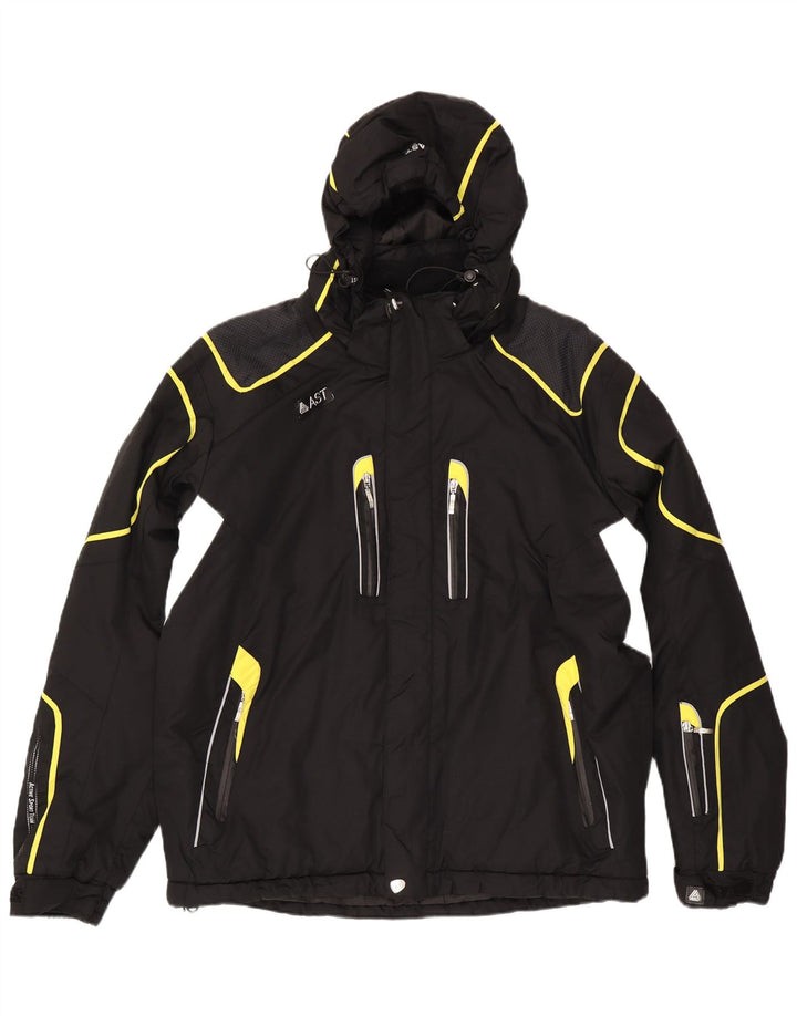 Giacca da sci con cappuccio da uomo AST UK 44 2XL Poliammide color block nero