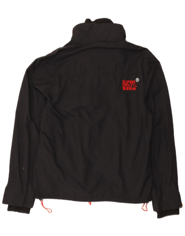 Giacca a vento grafica da donna Superdry Windcheater UK 16 grande nera