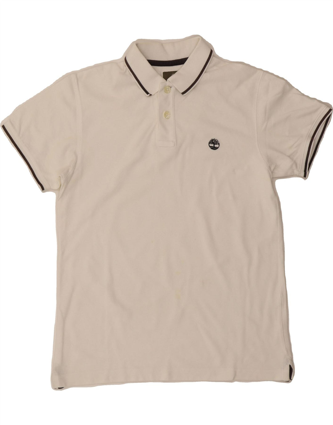 TIMBERLAND Mens Regular Fit Polo Shirt Small White Vintage Timberland and Second-Hand Timberland from Messina Hembry 