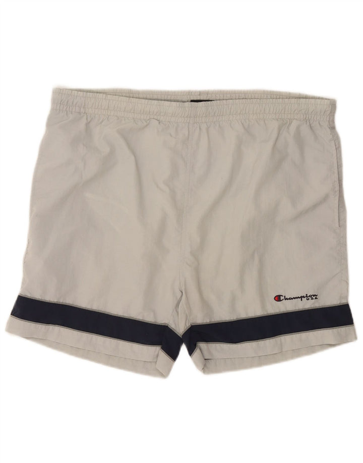 Pantaloncini da bagno da uomo CHAMPION XL grigio color block
