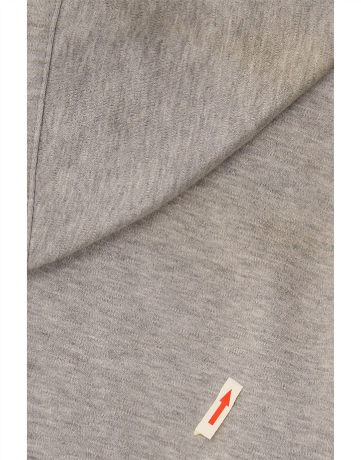 Maglione con cappuccio oversize grafico da donna ADIDAS UK 8 piccolo cotone grigio