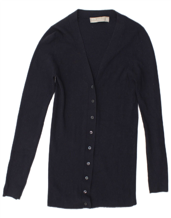 Maglione cardigan da donna Zara UK 14 blu navy medio