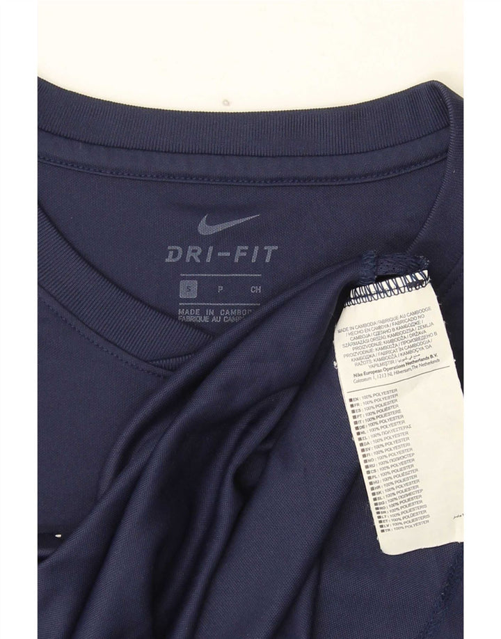 T-shirt Nike Dri Fit da uomo, piccola, in poliestere blu navy