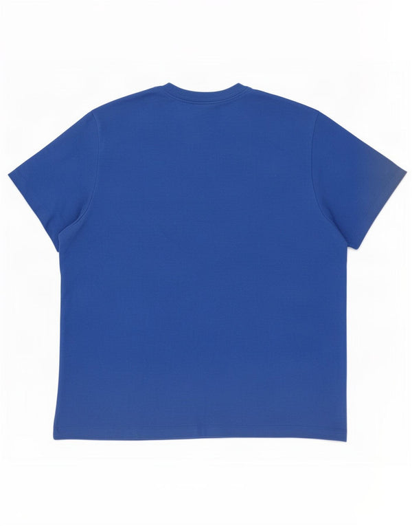 T-shirt grafica Nike Dri Fit da uomo 2XL blu in poliestere