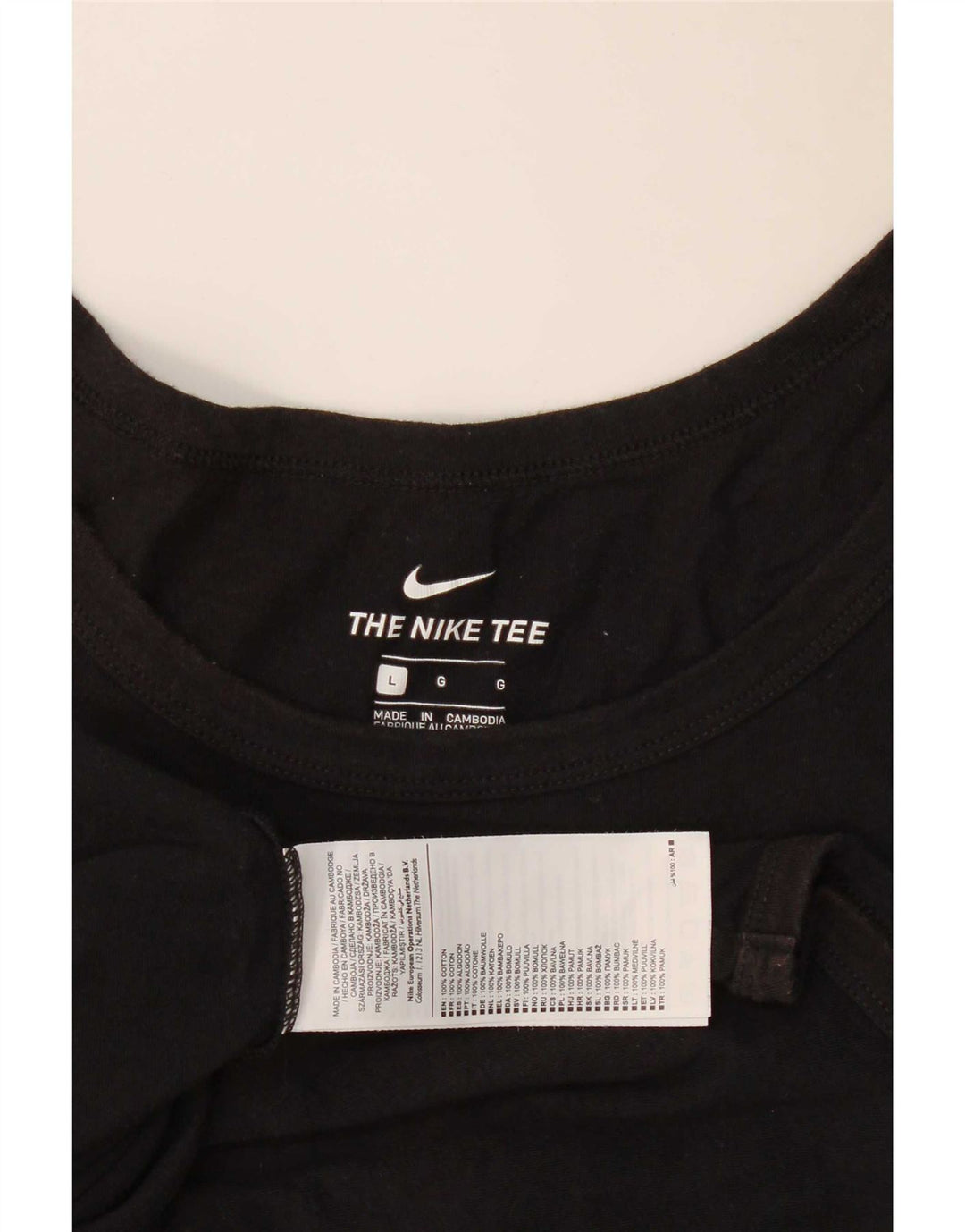 Canotta Nike da uomo grande in cotone nero
